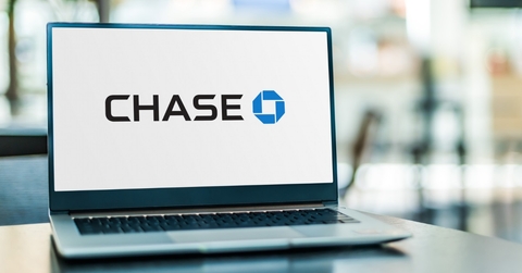 chase logo on laptop screen