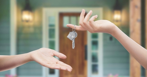 keys with house door background