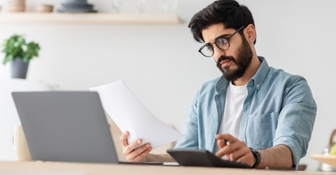man disappointed at taxes
