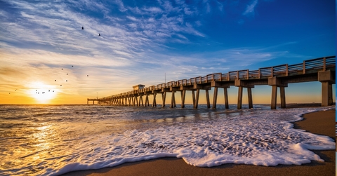 sunset at clearwater beach in venice florida