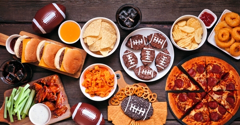 football theme food table scene