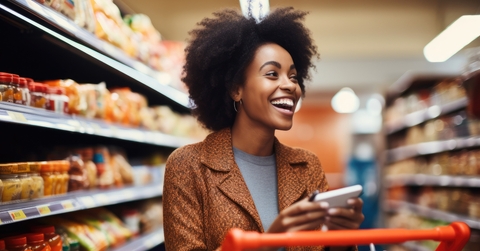 shopping at the grocery store