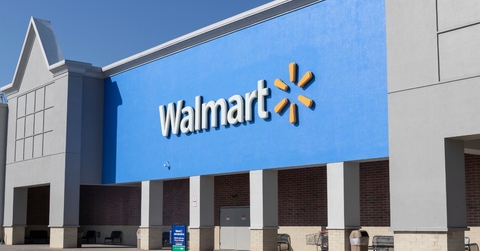 empty front side of walmart