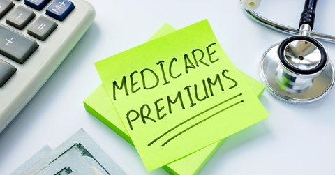 medicare premiums sticky note