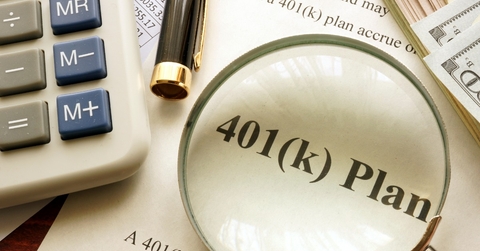 401k plan Document on table