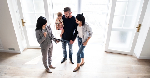 family buying new house