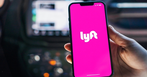 lyft logo on smartphone screen