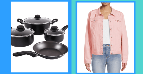 two products featured on walmart best under 30 list, jacket and cookware