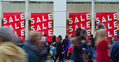 People shopping in post christmas sales