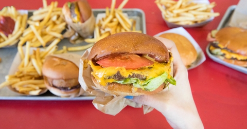 fast food burger and fries