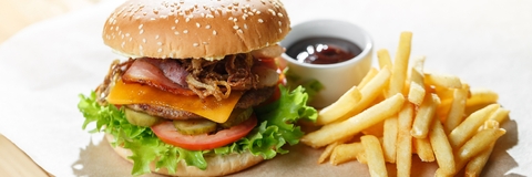 big tasty burger and fries