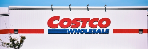 Costco Wholesale storefront from parking