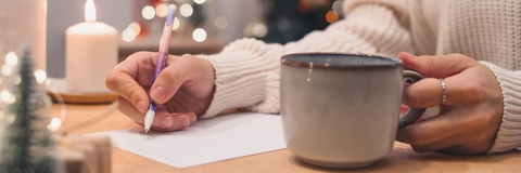 writing in notebook
