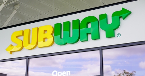 subway logo and text sign
