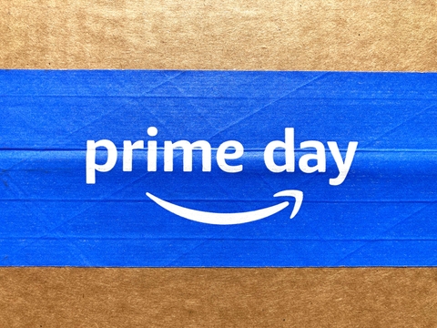 Amazon box labeled Prime Day