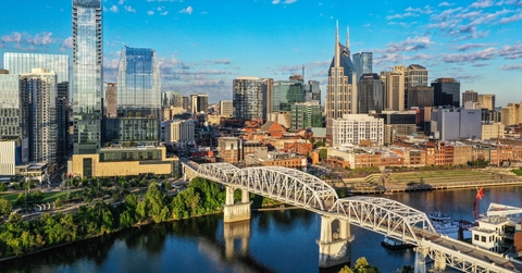 aerial view of nashville tennessee