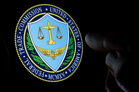 Federal Trade Commission logo on a dark screen