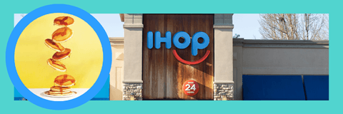 IHOP exterior with stack of pancakes