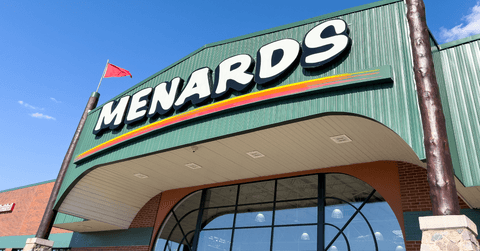 Menards store front entrance
