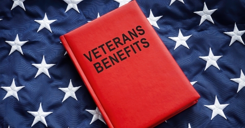 veterans benefits Book on flag