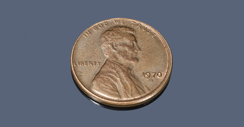 a 1970 Lincoln penny