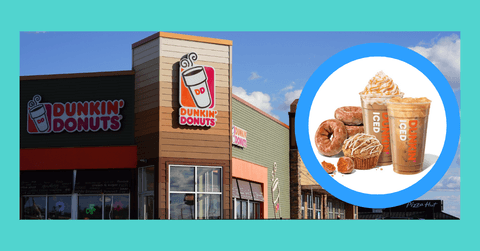 Dunkin' store with fall menu items