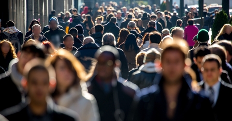 anonymous crowd of people