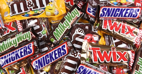 Assorted full size candy bars