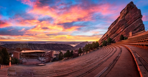 red rocks at sunrise