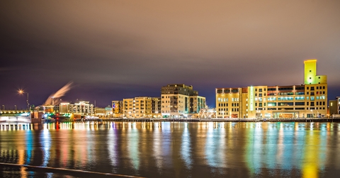 Green Bay Wisconsin City skyline