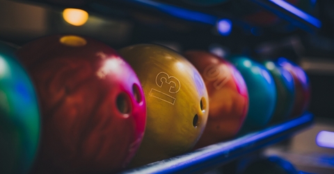 A set of bowling balls