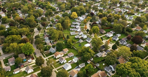 American suburban neighborhood