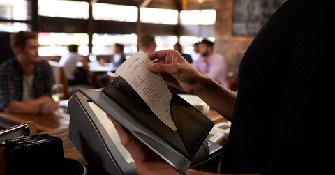 a bill from a restaurant 
