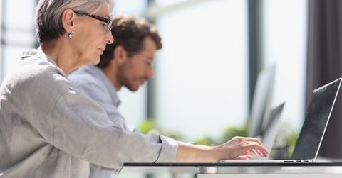 businesswoman using a computer