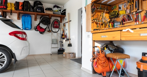 home suburban car garage interior