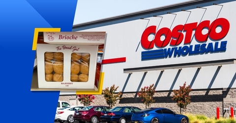 costco exterior logo and featured item