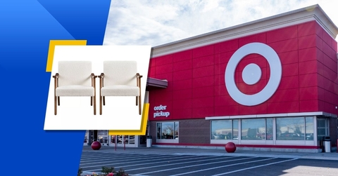 target store exterior and featured item