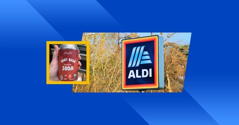 Aldi store logo and featured item