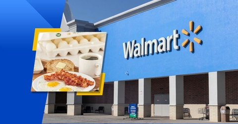 Walmart exterior logo and featured item