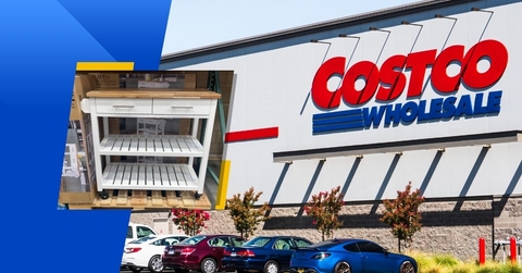 Costco exterior and featured item