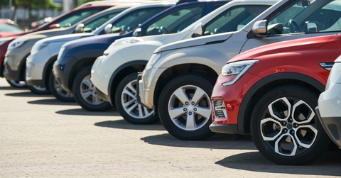 row of used cars