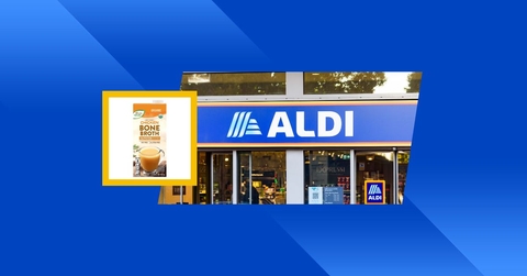 Aldi store exterior and featured item