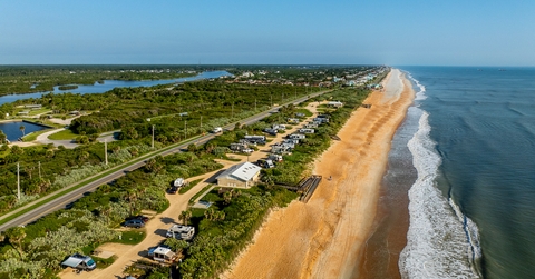 Atlantic coastline in Flagler Beach, Florida