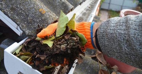 Cleaning out gutter