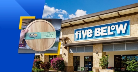 Five Below store exterior and featured item