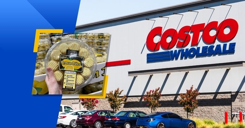 Costco store exterior and featured item