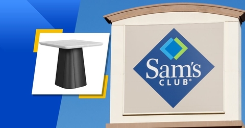 Sam&#x27;s club store exterior logo and featured item