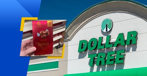 Dollar Tree store logo and featured item