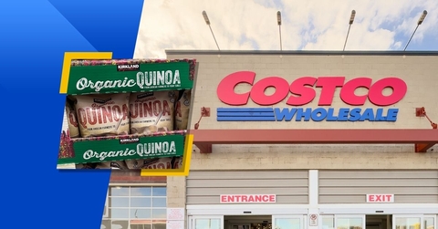 Costco store exterior and featured item