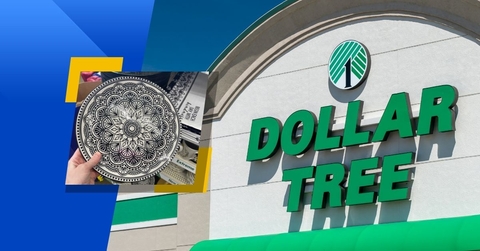 Dollar tree store exterior and featured item
